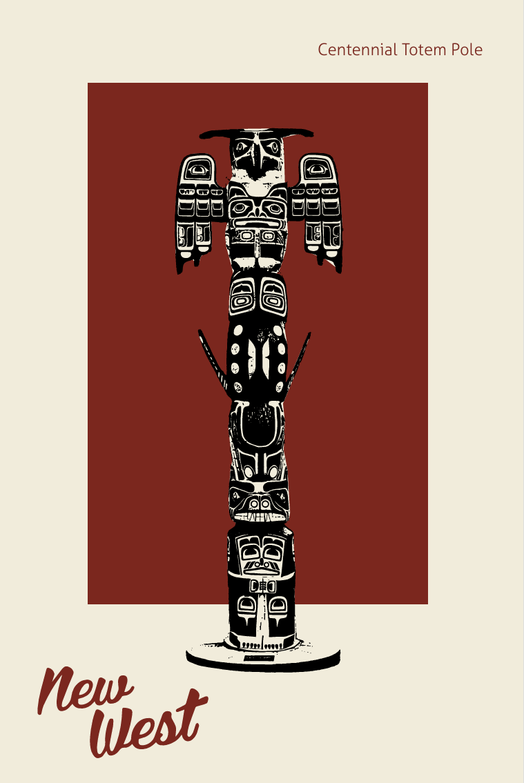 Postcard - Centennial Totem Pole