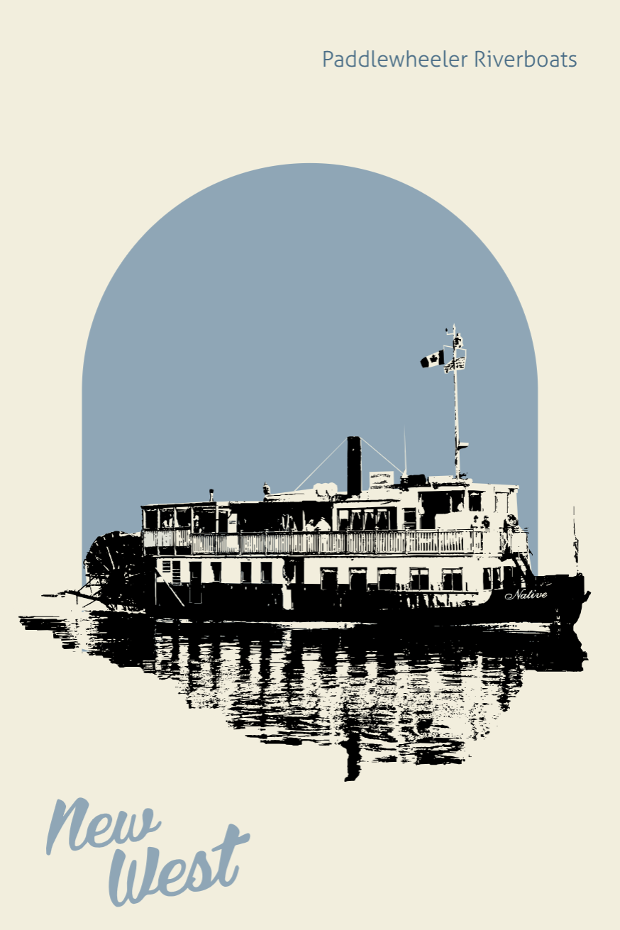 Postcard - Paddlewheeler Riverboats